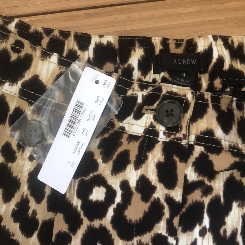 J CREW - Tailored Relaxed Pant - Leopard - Picture 4 of 4